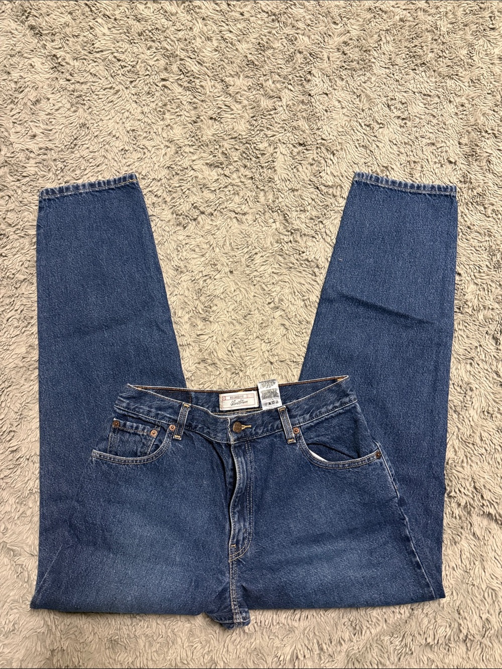 Levi's Dark Blue High-Rise Straight Jeans